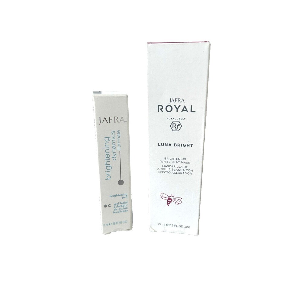Jafra LOT of 2 Luna Brightening White Clay Mask & Face Brightening Dynamic Pen
